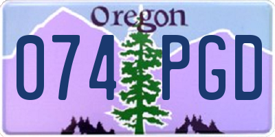 OR license plate 074PGD