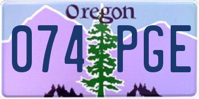 OR license plate 074PGE