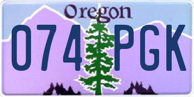 OR license plate 074PGK