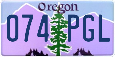 OR license plate 074PGL