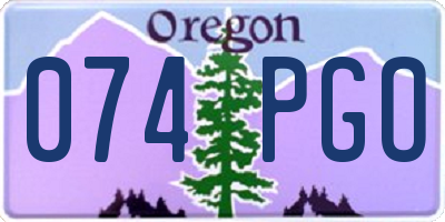 OR license plate 074PGO