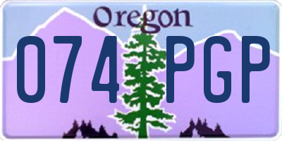 OR license plate 074PGP