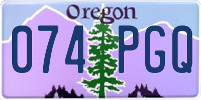 OR license plate 074PGQ