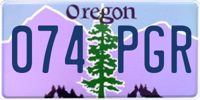 OR license plate 074PGR