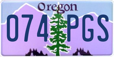 OR license plate 074PGS