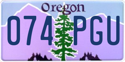 OR license plate 074PGU