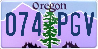 OR license plate 074PGV