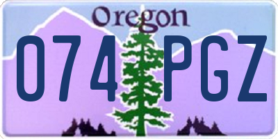 OR license plate 074PGZ