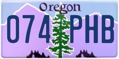 OR license plate 074PHB