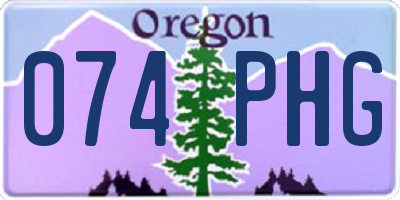 OR license plate 074PHG