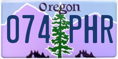OR license plate 074PHR