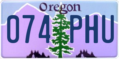 OR license plate 074PHU