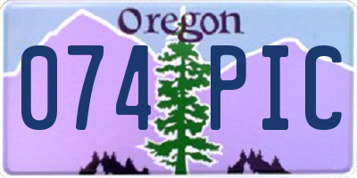 OR license plate 074PIC