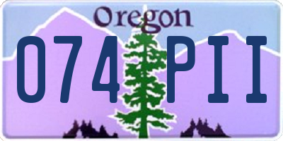 OR license plate 074PII