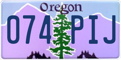 OR license plate 074PIJ