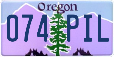 OR license plate 074PIL