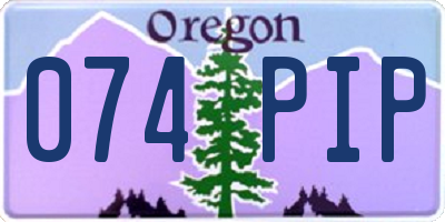 OR license plate 074PIP