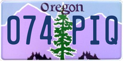 OR license plate 074PIQ