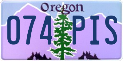 OR license plate 074PIS
