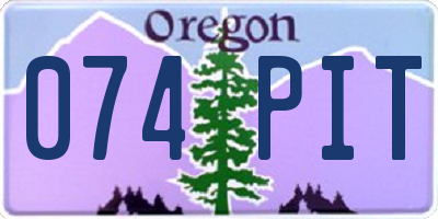 OR license plate 074PIT