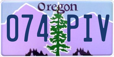OR license plate 074PIV