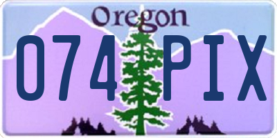 OR license plate 074PIX