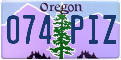 OR license plate 074PIZ