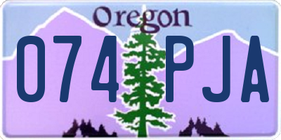 OR license plate 074PJA