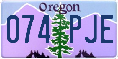 OR license plate 074PJE
