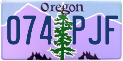 OR license plate 074PJF