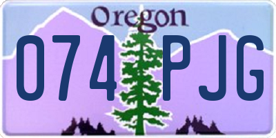 OR license plate 074PJG