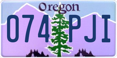 OR license plate 074PJI