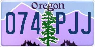 OR license plate 074PJJ