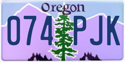 OR license plate 074PJK