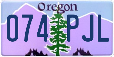 OR license plate 074PJL