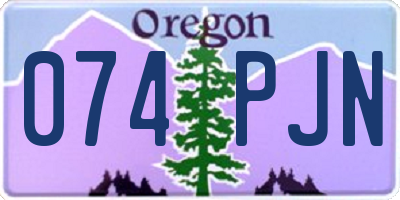 OR license plate 074PJN