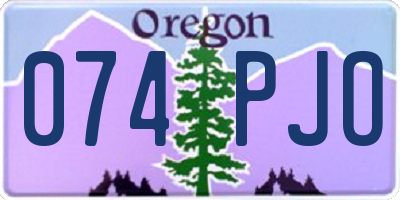 OR license plate 074PJO