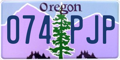 OR license plate 074PJP