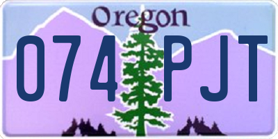 OR license plate 074PJT