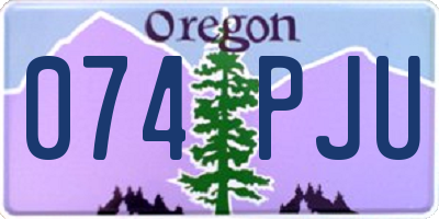 OR license plate 074PJU
