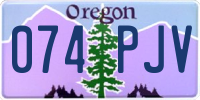 OR license plate 074PJV