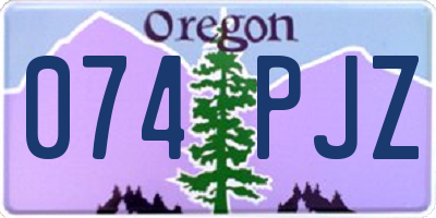 OR license plate 074PJZ
