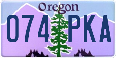 OR license plate 074PKA