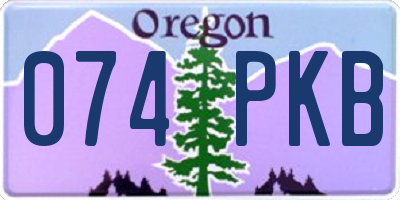 OR license plate 074PKB