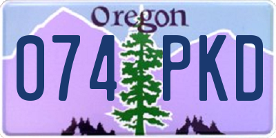 OR license plate 074PKD