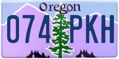 OR license plate 074PKH