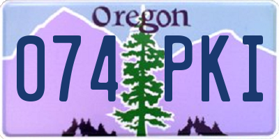 OR license plate 074PKI