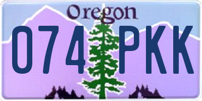 OR license plate 074PKK