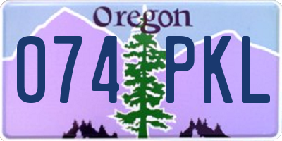 OR license plate 074PKL