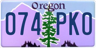 OR license plate 074PKO